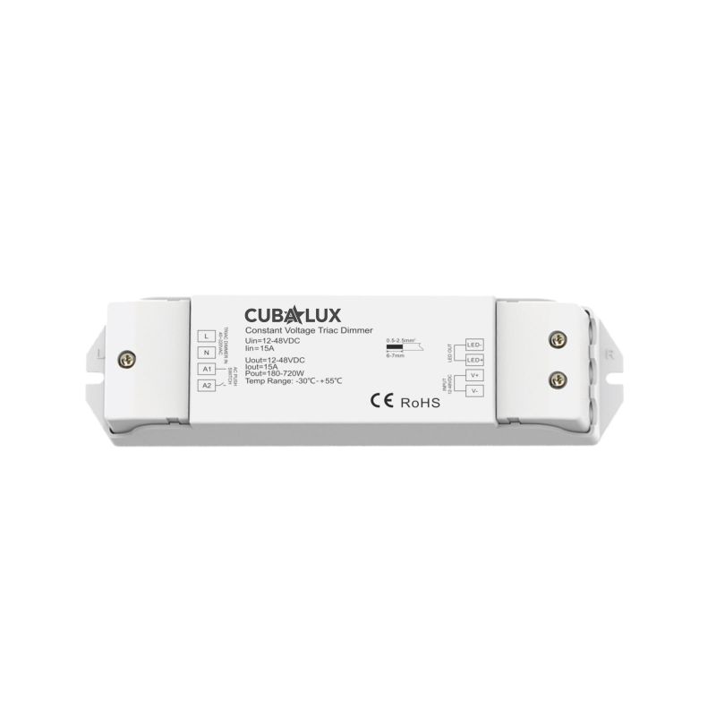 TRIAC Dimmer controller - Push Button 15A 12/48Vdc -  Τεμ.