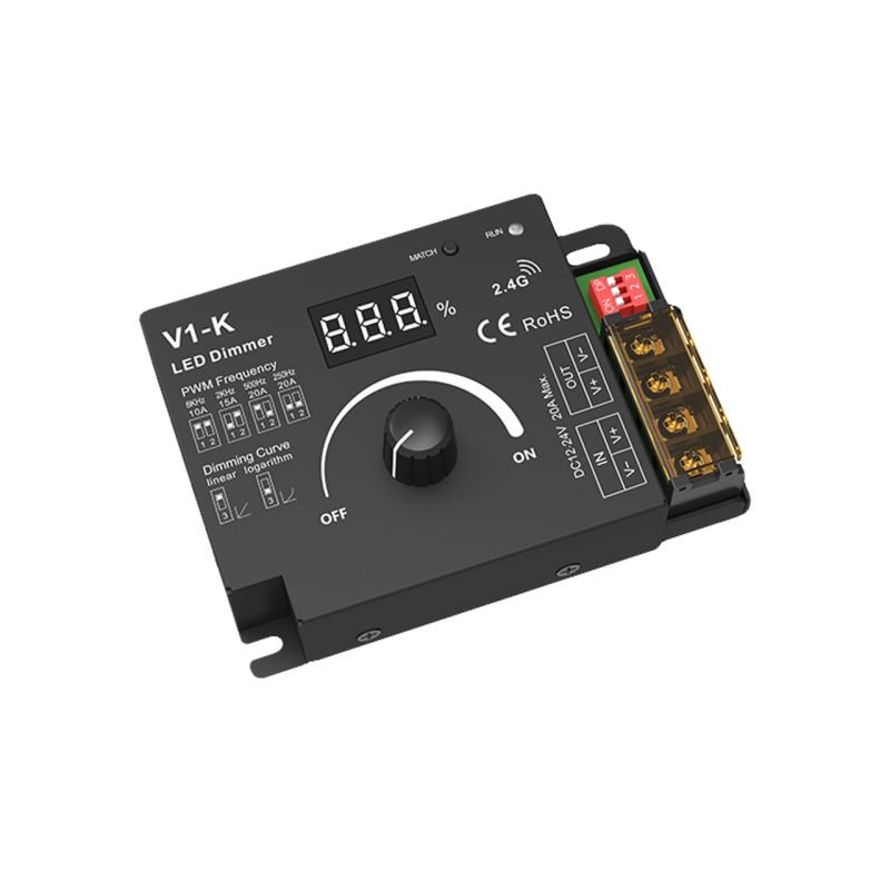Dimmer RF-χειροκίνητο, λειτουργία με ποτενσιόμετρο 20A 12-24V -  Τεμ.
