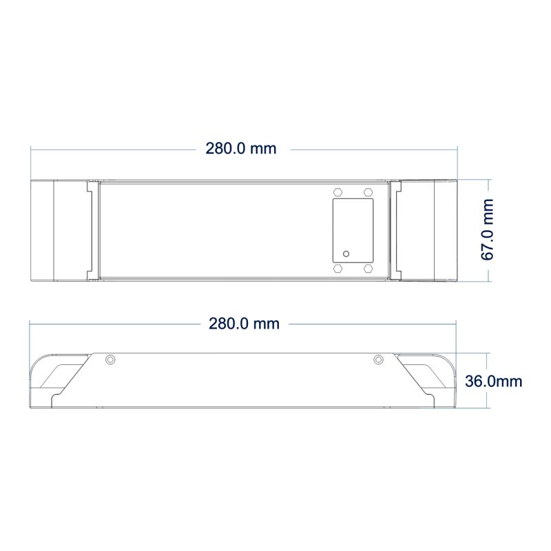 Led driver Dimmable RF, 0/1-10V, Push button Cubalux IP20 150 Watt 12VDC -  Τεμ.