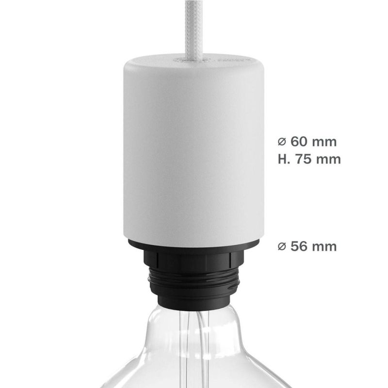 EIVA ELEGANT, outdoor lamp holder kit for E27 silicone lampshade White
