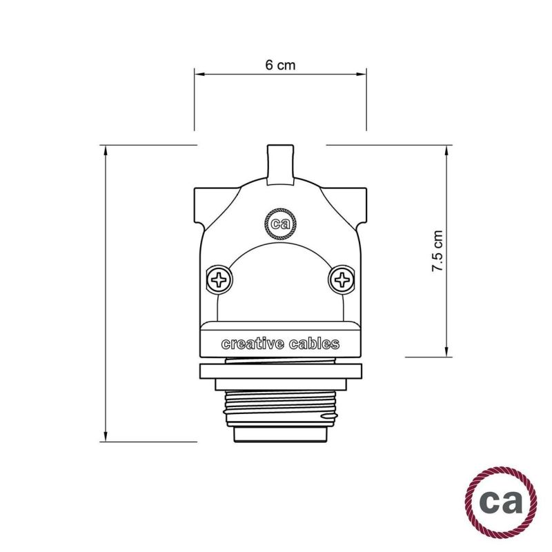EIVA-2, IP65 ντουί εξωτερικού χώρου διπλής εξόδου E27 Λευκό -  Τεμ.