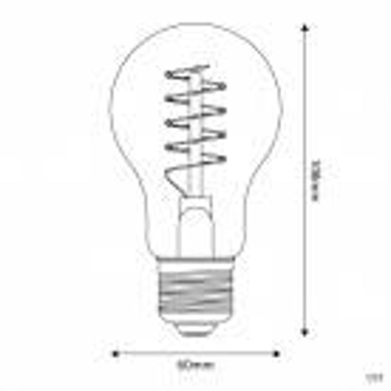 Λάμπα LED Μελί γλόμπος με σπιράλ νήμα, A60 4W 250Lm E27 1800K Dim -  Τεμ.