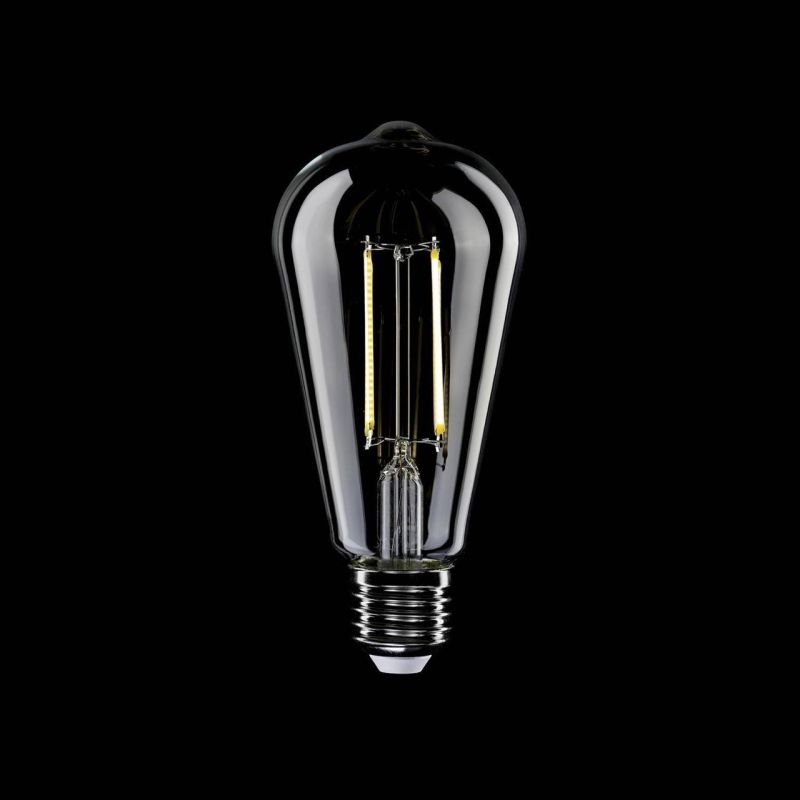 Λάμπα LED Διαφανής αχλάδι, ST64, 7W, 806Lm, E27, 3500K, DIM -  Τεμ.
