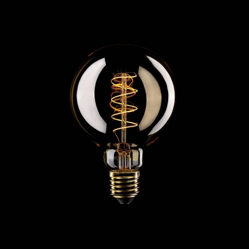 Λάμπα LED Μελί γλόμπος, με σπιράλ νήμα,  G95, 4W 250Lm E27 1800K DIM -  Τεμ.