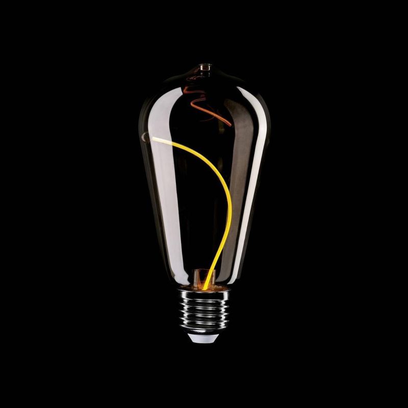 Λάμπα LED φιμέ διακοσμητική αχλάδι, μαγνητικού νήματος, ST64, 2,2W 60Lm, E27 1800K -  Τεμ.
