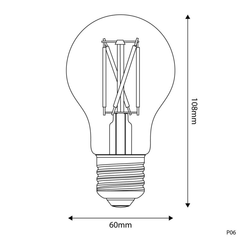 LED Porcelain Effect Bulb CRI 95 A60 7W 640Lm E27 2700K Dimmable