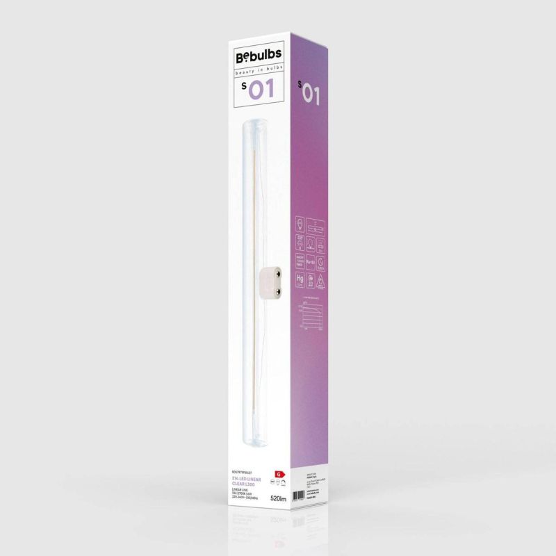 Λάμπα LED Διαφανής, Linestra, S14d, μήκος 300 mm, CRI 90, 6W  520Lm 2700K DIM -  Τεμ.