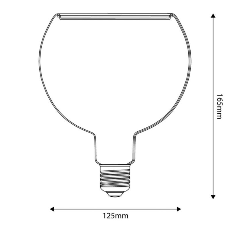 Λάμπα LED Ghost Line G125 CRI90 4,5W 300Lm E27 2200K Dimmable - G05 -  Τεμ.