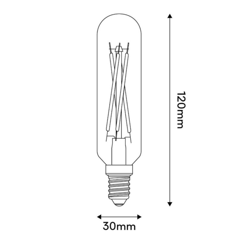Λάμπα LED Λευκό Ματ Σωλήνα 4,8W 470Lm E14 2700K Αυξομειώσιμο - A07 -  Τεμ.