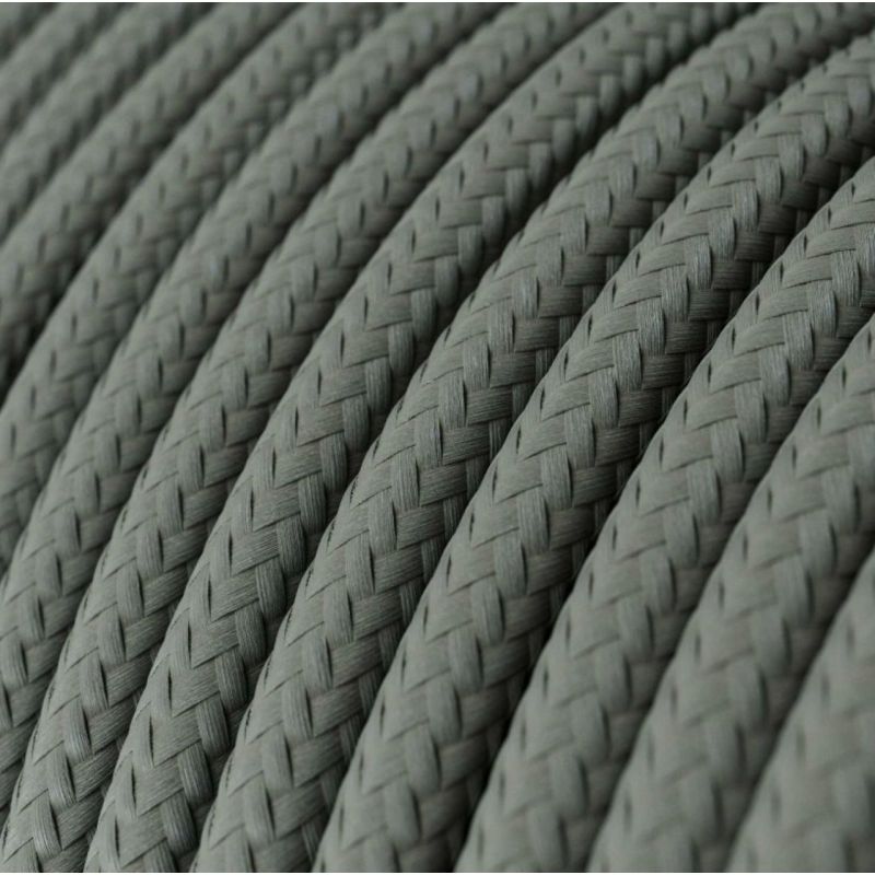 Round Textile Cable RM03 - Grey, 2x0.75mm