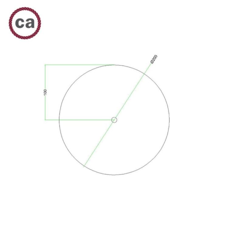 Ροζέτα Φωτιστικού στρογγυλή Rose-One 200mm με 1 τρύπα και 4 πλαϊνές τρύπες, Λευκό ματ -  Τεμ.