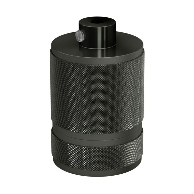 Double ferrule milled aluminium E27 lamp holder kit, Gunmetal