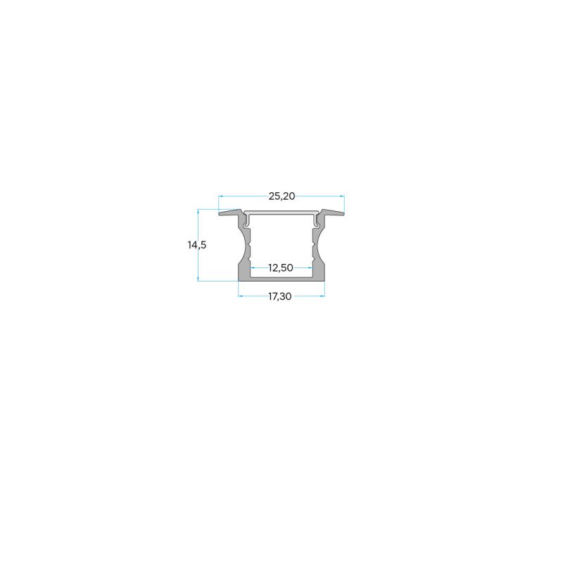Set 160028 (profil silver+cover opal+2clips+2cap) -2m