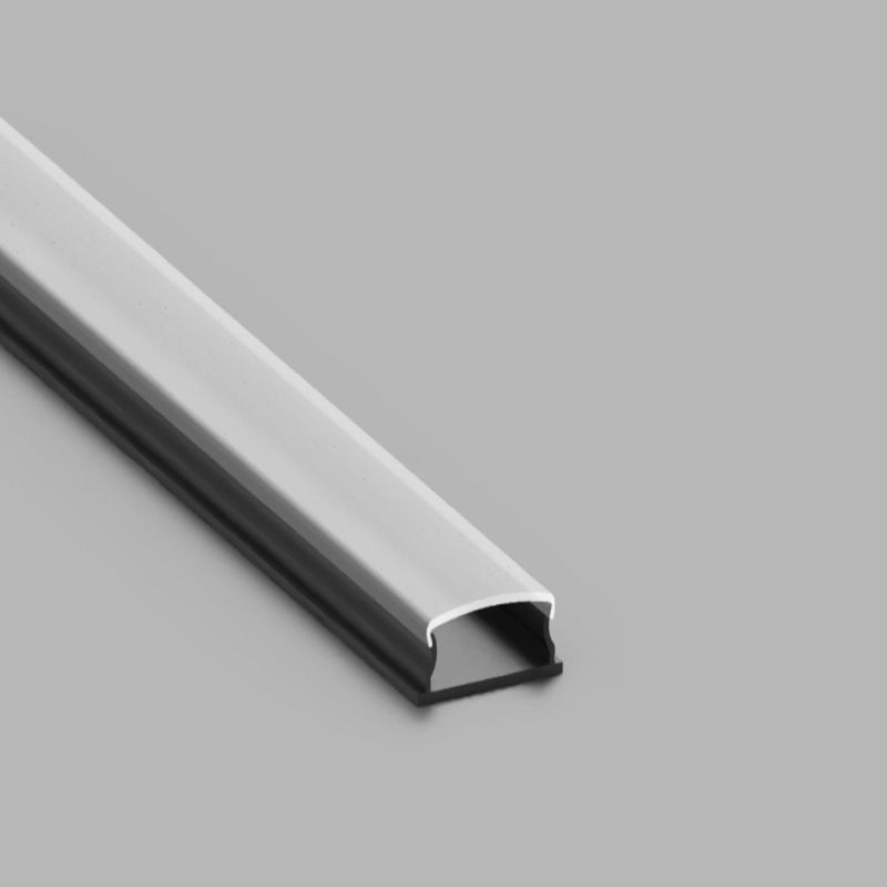 Σετ Προφίλ Εύκαμπτο Μαύρο 4,9x17,5 με Κάλυμμα OPAL (2m) -  Τεμ.