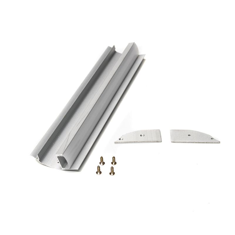 Set 160052 (profil silver+cover opal+2clips+2cap) -2m