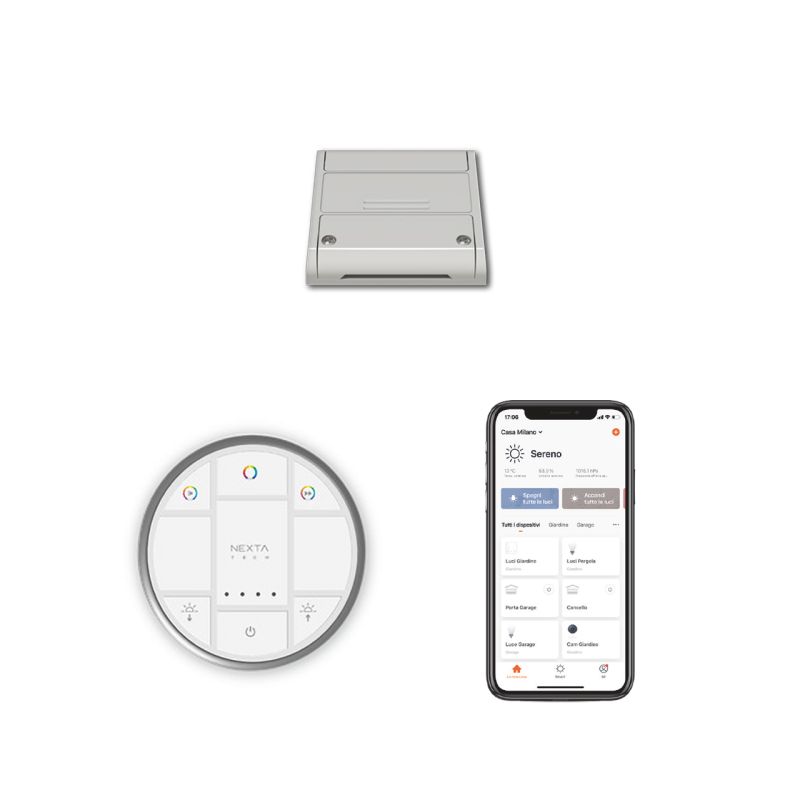ΚΙΤ ελέγχου ταινιών led 12-24VDC (Wi-Fi /RF) -  Τεμ.