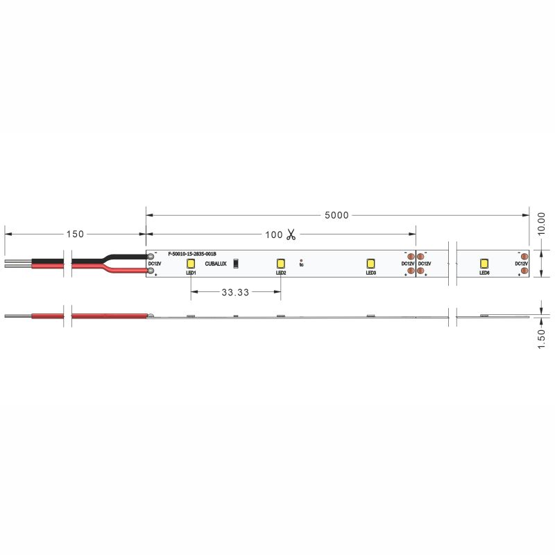 Ταινία LED TΩRA 4,2 Watt/m 12V CRI80 IP20 30 LED/m 4000K 5m -  Τεμ.