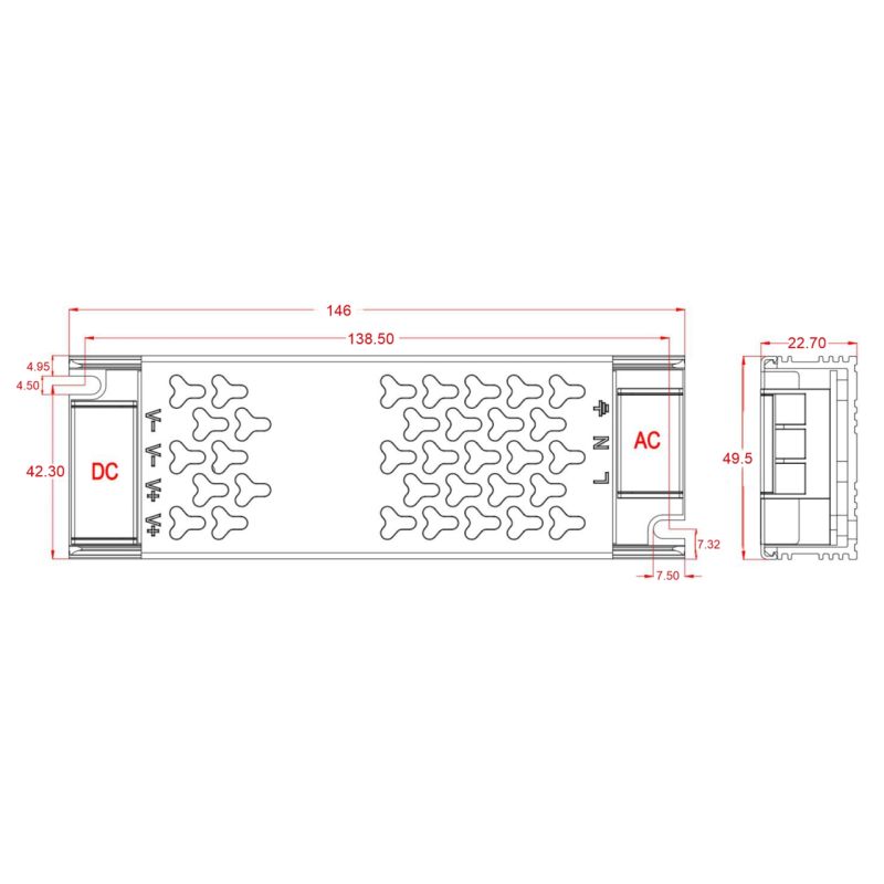 Τροφοδοτικό Cubalux TΩRA IP20 100 Watt 12VDC -  Τεμ.