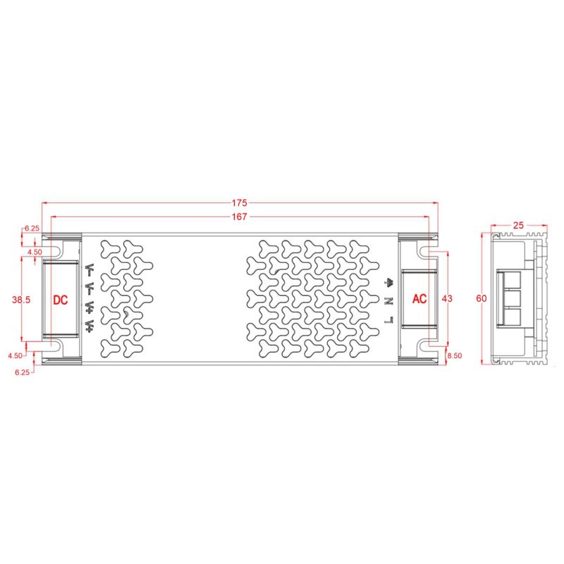 Τροφοδοτικό Cubalux TΩRA IP20 150 Watt 12VDC -  Τεμ.