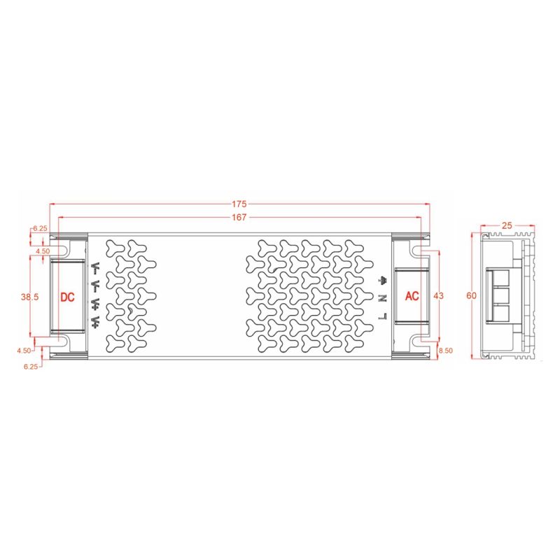 Τροφοδοτικό Cubalux TΩRA IP20 200 Watt 12VDC -  Τεμ.