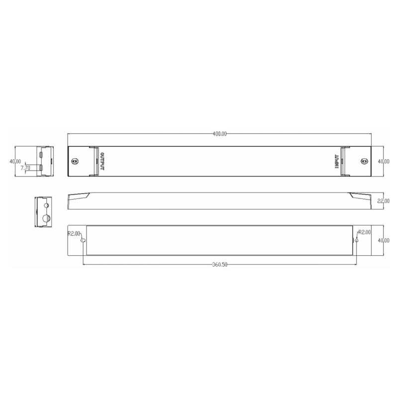 Led driver Slim Dali2 Cubalux IP20 250 Watt 24V -  Τεμ.