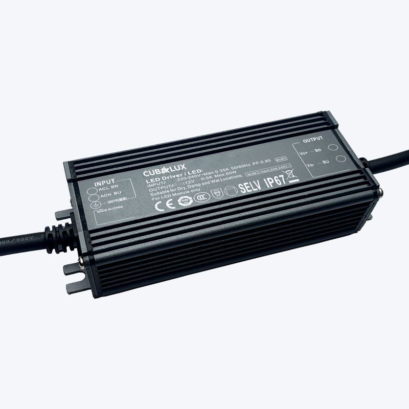 Τροφοδοτικό Μεταλλικό Cubalux IP67 24V 60W -  Τεμ.