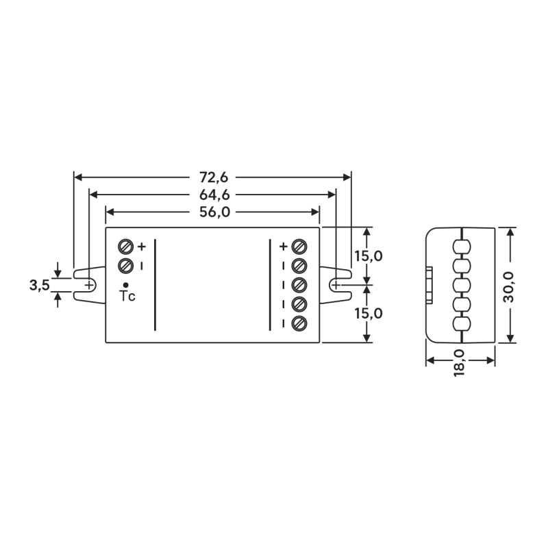 PWM controller 12-24V IP20 CASAMBI -  Τεμ.