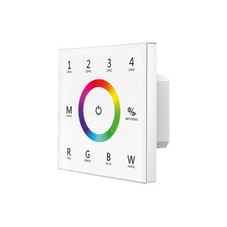 Ασύρματος - DMX512 διακόπτης αφής RGB/RGBW 4 ζώνες (με λειτουργία ρεύματος 230VAC) -  Τεμ.