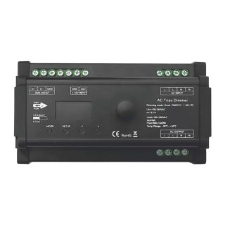 AC TRIAC DMX Dimmer Ράγας 6A (RF, 0/1-10V, Manual, DMX512) 230VAC -  Τεμ.