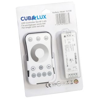 Σετ Ασύρματο Dimmer 8A με χειριστήριο αφής 5-36Vdc -  Τεμ.