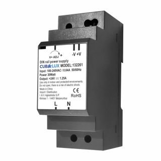 Τροφοδοτικό ράγας Cubalux 30Watt 24V IP20 -  Τεμ.