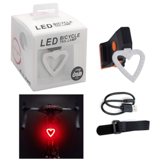 Heart bicycle tail light