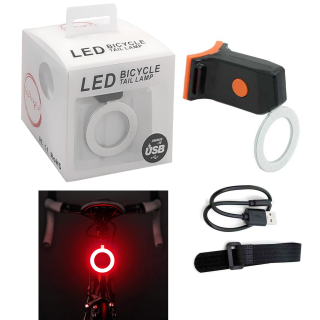 Round bicycle tail light