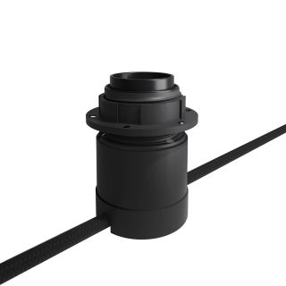 Kit Spostaluce with E27 lamp holder for lampshade Black