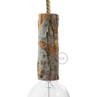E27 bark lamp holder kit, Large version Bark