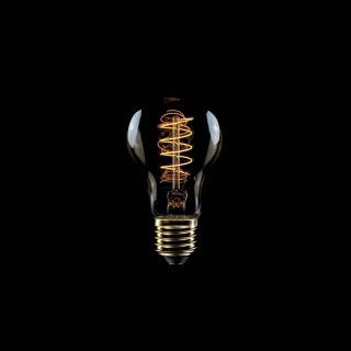 Λάμπα LED Μελί γλόμπος με σπιράλ νήμα, A60 4W 250Lm E27 1800K Dim -  Τεμ.