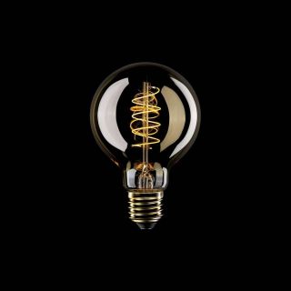 Golden LED spiral filament bulb Globo G80 4W 250Lm E27 1800K Dimmable
