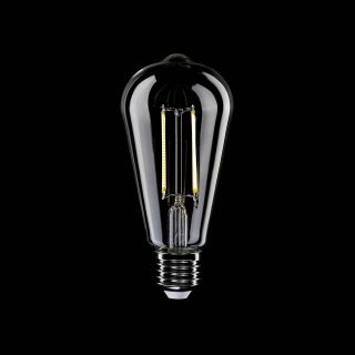 Transparent LED Edison Bulb ST64 7W 806Lm E27 3500K Dimmable