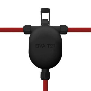 EIVA-3, σύνδεσμος Τ για εξωτερική χρήση IP65 με αρσενικό φίς, Μαύρο -  Τεμ.