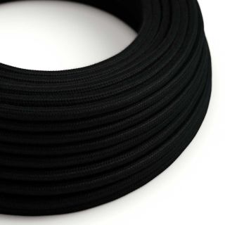 Στρογγυλό Υφασμάτινο καλώδιο - RC04 3x0,75mm - Μαύρο Ανθρακί -  Μέτρ