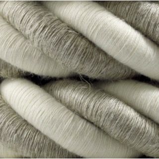 3XL electrical cable 3x0,75. Natural linen and raw cotton fabric covering. Diameter 30mm