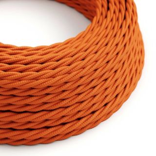Round Textile Cable - TM15 2x0.75mm, Orange