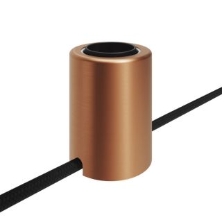 Metal Spostaluce E27 lamp holder for wall or ceiling installation, Satin copper
