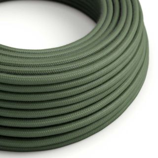 Στρογγυλό Υφασματινο Καλώδιο από βαμβάκι, Sage Green - RC63, 3x0,75mm -  Μέτρ
