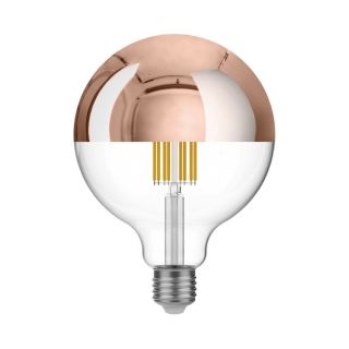 Reverse mirror LED bulb Copper, globe, G125 7W 650Lm E27 2700K Dimmable - A25
