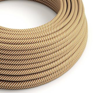 Στρογγυλό Υφασμάτινο καλώδιο Vertigo - ERM49, 2x0,75mm, χρώμα ουίσκι -  Μέτρ