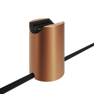 Metal Spostaluce S14d lamp holder for wall or ceiling installation, Brushed copper