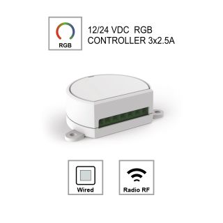 RGB Controller 12/24Vdc 3x2.5A RF-Push Button -  Τεμ.