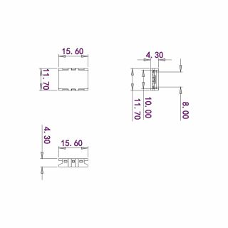Ενδιάμεσος κονέκτορας IP20/65 για RGB ταινία led SMD πλάτους 10mm -  Τεμ.