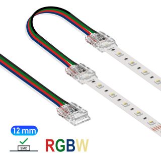 Ενδιάμεσος κονέκτορας IP20/65 με καλώδιο 15cm για RGBW ταινία led SMD πλάτους 12mm -  Τεμ.